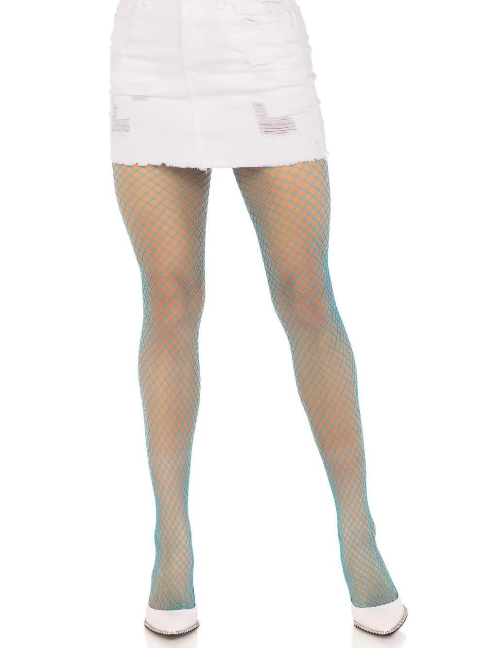 Leg Avenue - Gaia Spandex Net Industrial Tights - NEON BLUE